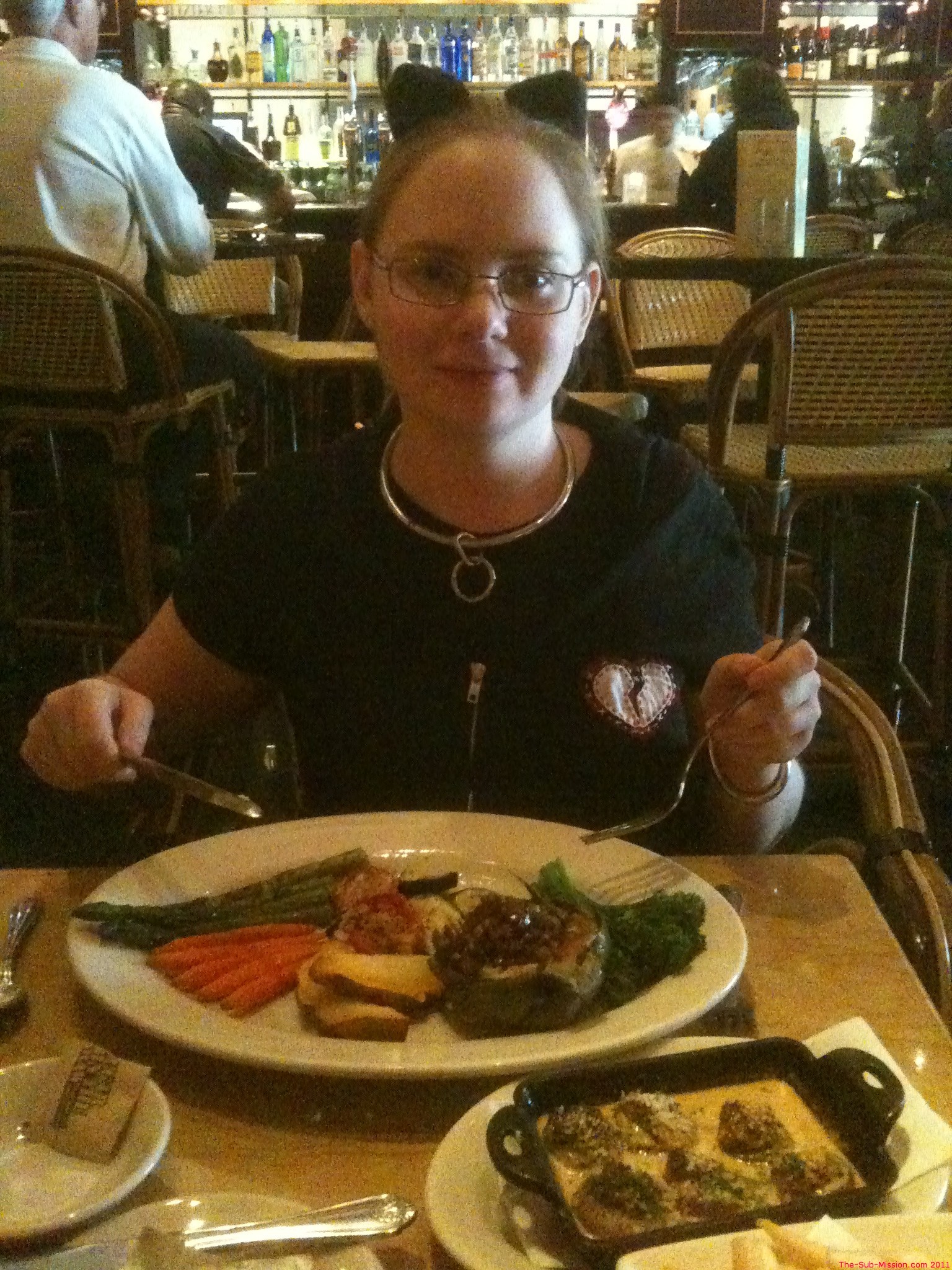 Master took this shot of me at the Cheesecake Factory :)